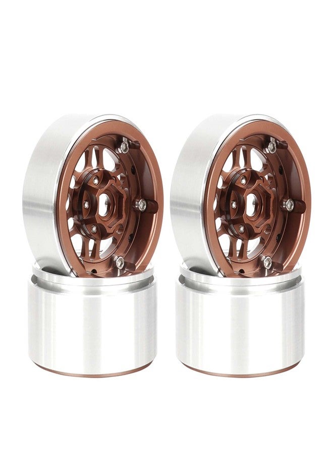 LAFEINA 1.9 inch Beadlock Wheel Rim Negative Offset -10mm Metal Wheels for SCX10 Pro TRX4 VS4-10 Gen8 TRX6 1/10 RC Crawler Car (Bronze) - Image 5